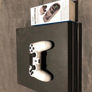 PS4 Pro with Charging Station and NBA 2k22 Standard Edition